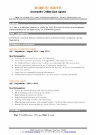 collection agent resume samples