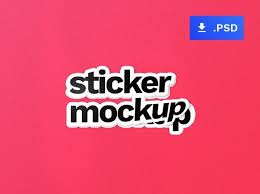 Simple Sticker Mockup Psd Psd Template Free Mockup Free Psd Free Mockup