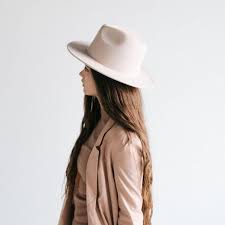 Wes Fedora Ivory Wide Brim Felt Hat Short Brim Hat Brim Hat