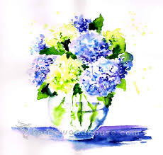 Horizontal seamless background with blue flowers. Painting Hydrangeas In Watercolor And A Story About Why We Paint Kerrie Woodhouse