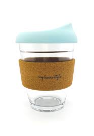 Coffee mug with lid in cream. Reusable Glass Coffee Cup Travel Mug With Lid Dishwasher And Microwave Safe Eco Friendly Cork Sleeve And Extra Silicone Sleeve Included Buy Online In Antigua And Barbuda At Antigua Desertcart Com Productid 216068444
