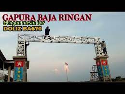 Gapura hut ri dari bambu nusagates rw taman persada. Proses Pemasangan Gapura Dari Baja Ringan Youtube