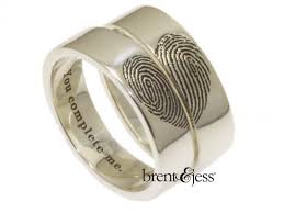There S A Reason Fingerprint Wedding Bands Are So Meaningful A Practical Wedding Fingerprint Wedding Bands Unique Wedding Band Sets Fingerprint Wedding