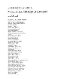 Letra y acordes de tu. Http Www Cervantesvirtual Com Descargapdf Biblioteca Del Soneto Autores Letra D 0