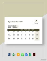 Payroll Timesheet Calculator Template Pdf Word Doc Excel Psd Google Docs Google Sheets Apple Mac Numbers Payroll Google Sheets Templates