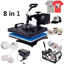 8 In 1 Swing Away Print Transfer Machine For T Shirt Mug Cap Phone Handy Treat In 2021 Heat Press Machine Heat Press Heat Press Transfers