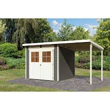 Karibu Holz Gartenhaus Genf 4 Terragrau Bxt 426 X 213 Cm Davon 188 Cm Anbaudach Kaufen Bei Obi Gartenhaus Gartenhaus Selber Bauen Haus
