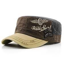 Fashion Flat Roof Military Hat Caps Unisex Mens Army Sun Hats Outdoor Camping Cap Hats For Men Military Hat Mens Caps