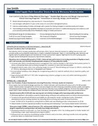 Executive Resume For Tim Hinson Page 1 Supply Chain Resumes ...