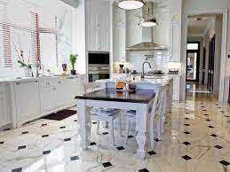 Airy modern kitchen 4 photos. 23 White Kitchens Without Wood Floors Down Leah S Lane Kitchen Tiles Design Kitchen Flooring Black Tile Bathrooms