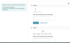 Solved Enter The Common Name For Each Of The Following P Chegg Com