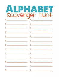 Alphabet Scavenger Hunt Free Scavenger Hunt For Kids Scavenger Hunt Activities