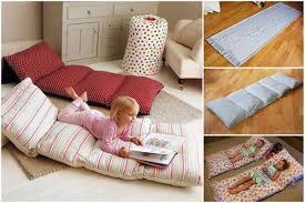 It is a great accommodation option for guests and family from abroad, a cozy and comfy bed during fun camping. Wonderful Diy Floor Pillow Without Sewing