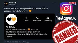Pornhub makes a second account on Instagram to bypass the permanent ban,  gets taken down | Technology & Science News, Times Now