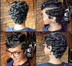Lovely hairstyle that has got slight wavy layers, flowing back, around the edgy african american hairstyle. Pin On Pixie Vixen
