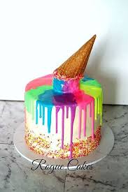 Roguecakes Com Rainbow Icecream Drip Cake Rainbow Cake Recipe Cake Neon Cakes