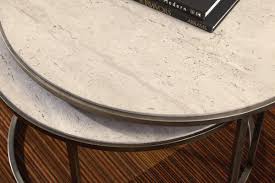 Round coffee table in stone. Stone Round Nesting Coffee Table Intaglia Home Collection An Atlanta Furniture Store