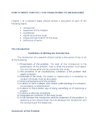 Use this manual to make it to the a+ in four easy steps. Doc How To Write Chapter 1 The Problem And Its Background Jinelle Olit Academia Edu