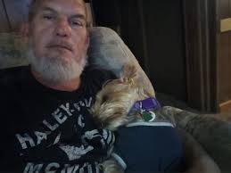 This is our tiny Yorkie, Tucker. He's 7 now. He will take