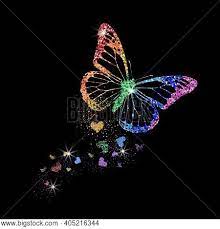 ❤ get the best butterfly black background on wallpaperset. Rainbow Colors Vector Photo Free Trial Bigstock