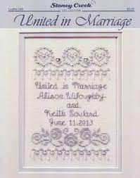 All hearts sake sampler (chart) product no: United In Marriage Counted Cross Stitch Pattern
