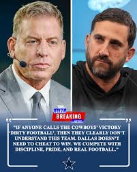 Legend Troy Aikman fiercely responded to defend his team after the Eagles  head coach mocked that “Cowboys win thanks to dirty football”… And Aikman's  10-word reaction shows Dallas pride has never been