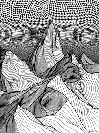 A Flow Of Organic Lines Kooza Rch Mountain Drawing Line Artwork Line Art Drawings