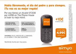 Alcatel OT208 por 4.99 euros con 10 ...