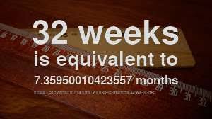 Person_outline timur schedule 3 years ago. 32 Wk To Mo How Long Is 32 Weeks In Months Convert