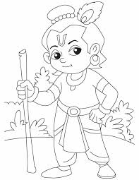 Lord Krishna Coloring Pages Krishna Drawing Krishna Painting Art Drawings Sketches Simple