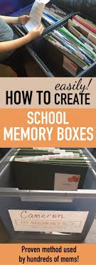 Easily Create A Beautiful School Memory Box For Your Child With Images Kids School Papers Kids School Paper Organization School Paper Organization