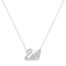 SWAROVSKI施華洛世奇經典銀天鵝水晶項鍊| 其他國際名牌飾品| Yahoo奇摩購物中心