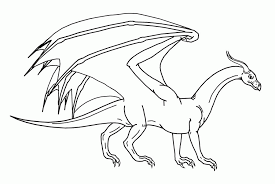 Drawing a dragon, those classic fantasy beasts that have wings and are usually an icon of fantasy art. Dragon Outline Drawing Coloring Home