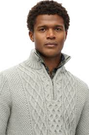 SUPERDRY JACOB CABLE HENLEY ΠΛΕΚΤΟ ΑΝΔΡΙΚΟ M6110639A-40Q