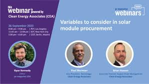Webinar: Navigating Module Procurement in a Dynamic PV Market — Clean  Energy Associates