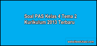 Soal Pas Kelas 4 Tema 2 K13 Dan Kunci Jawaban Websiteedukasi Com