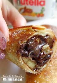 Nutella And Banana Chimichangas Cakescottage Mexican Food Recipes Food Sweet Recipes