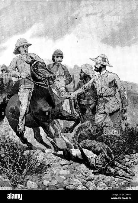 Prince Albert Victor in India: hunting Black Buck with cheetah at Hyderabad, 1890. 'Some account has already been given of the visit of Prince Albert Victor of Wales to the Nizam of