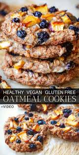 Beat the eggs and add to the oatmeal mix along with they were moist. Vegan Oatmeal Cookies With Blueberry Peach Gf Healthy Taste Of Life