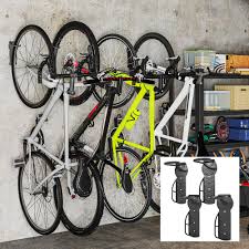 4 Pack Bike Rack, Wall Mounted Bicycle Hanger Hook, Foldable Garage Bi