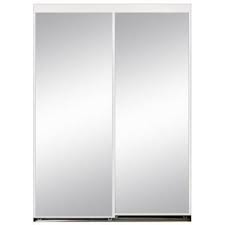 60 In X 80 In Polished Edge Mirror Gasket Framed Aluminum Interior Closet Sliding Door With White Trim S292 6080w The Home Depot In 2020 Sliding Doors Sliding Door Window Treatments Sliding