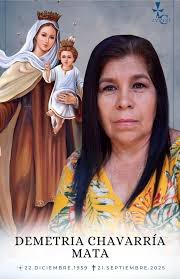 Con profundo dolor informamos el fallecimiento de DEMETRIA CHAVARRÍA MATA ,  se está velando en su domicilio particular calle Miguel Hidalgo #507 col.  Gustavo Diaz Ordaz⛪️Misa el día de mañana 23 de
