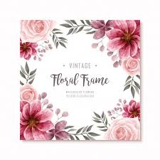 Beautiful Red Watercolor Floral Flowers Frame Multipurpose Background In 2020 Watercolor Flower Vector Flower Frame Floral Watercolor