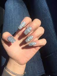 Pin By Imanistewart On Makeup Silver Acrylic Nails Silver Glitter Nails Gold Glitter Nails