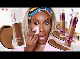 Jackie Aina Reviews the new shades from the Maybelline Age Rewind concealer  as well as the Superstay foundation!