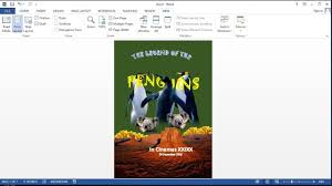 Microsoft Word Tutorial How To Make A Movie Poster In Ms Word 2013 Youtube