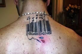 This is a code 128 barcode that scans my daughters name! 15 Unique Barcode Tattoo Designs
