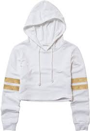 Black And White Striped Hoodie Women S Perfashion Women S Loose Striped Long Sleeve Crop Top Pullover Sweatshirt Black White S Gold Leath Long Sleeve Crop Top Black Sweatshirts Striped Long Sleeve