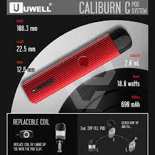 Restricted dtl vaping (when the air inlet of the pod and the. Uwell Caliburn G 18w Pod System In Dubai Uae Vape Garden Dubai