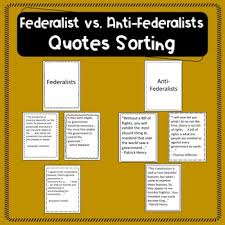 Federalists Vs Anti Federalists Chart Worksheets Teaching